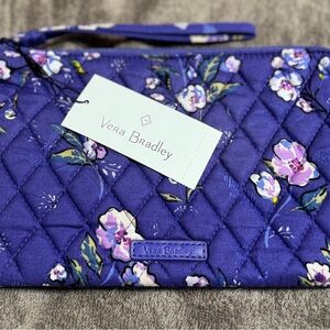 Vera Bradley Purple Floral Quilted Clutch NWT